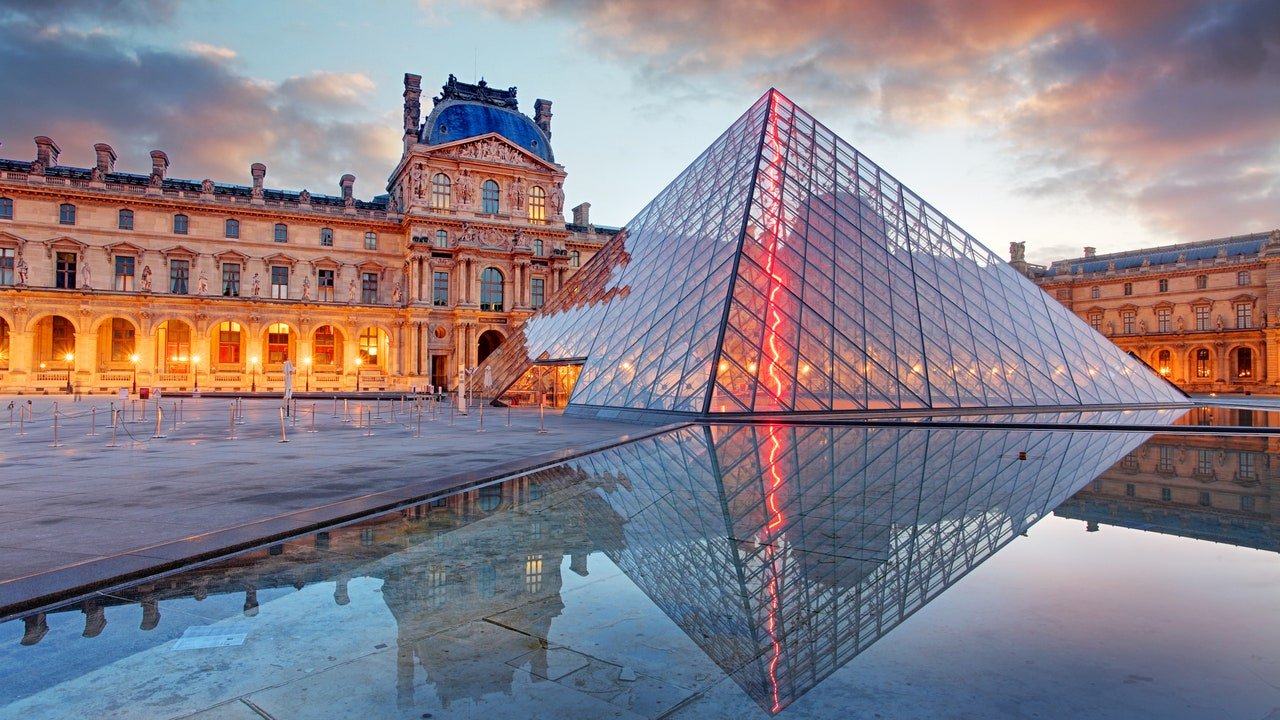 Art at the Louvre Museum in Paris, France